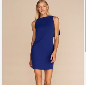 Trina Turk Chain Dress Sapphire Blue Crepe Sheath Size 6 NWT